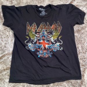 Black vintage style Def Leppard T